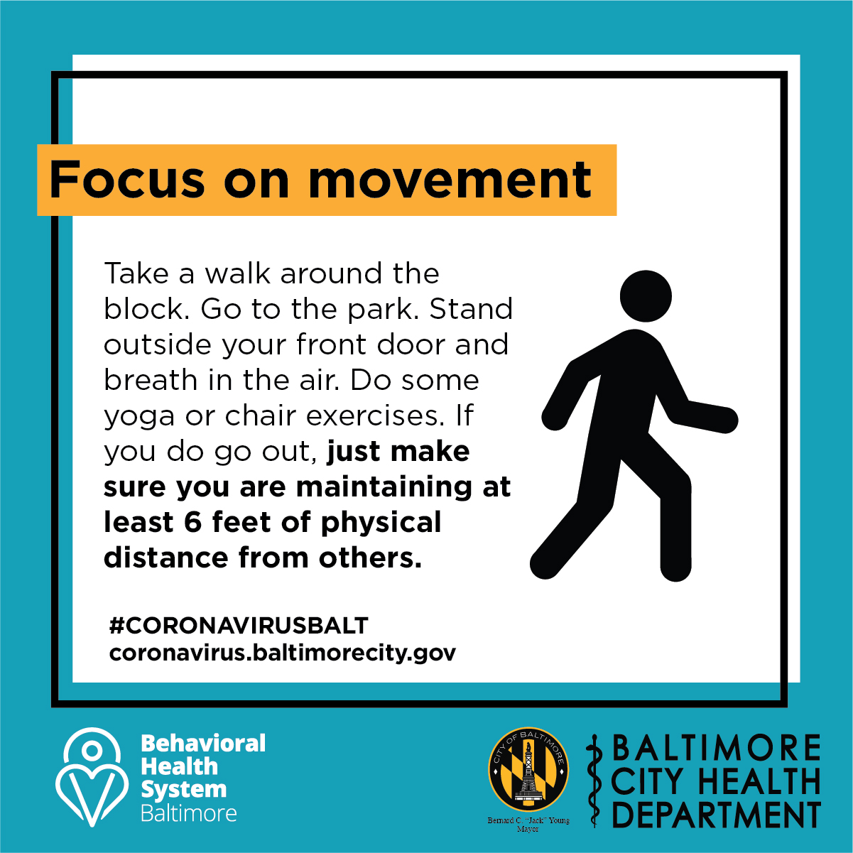 Take a walk, go to the park, and focus on movement and exercise.