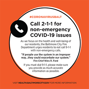 Call 211 for non-emergency COVID-19 issues