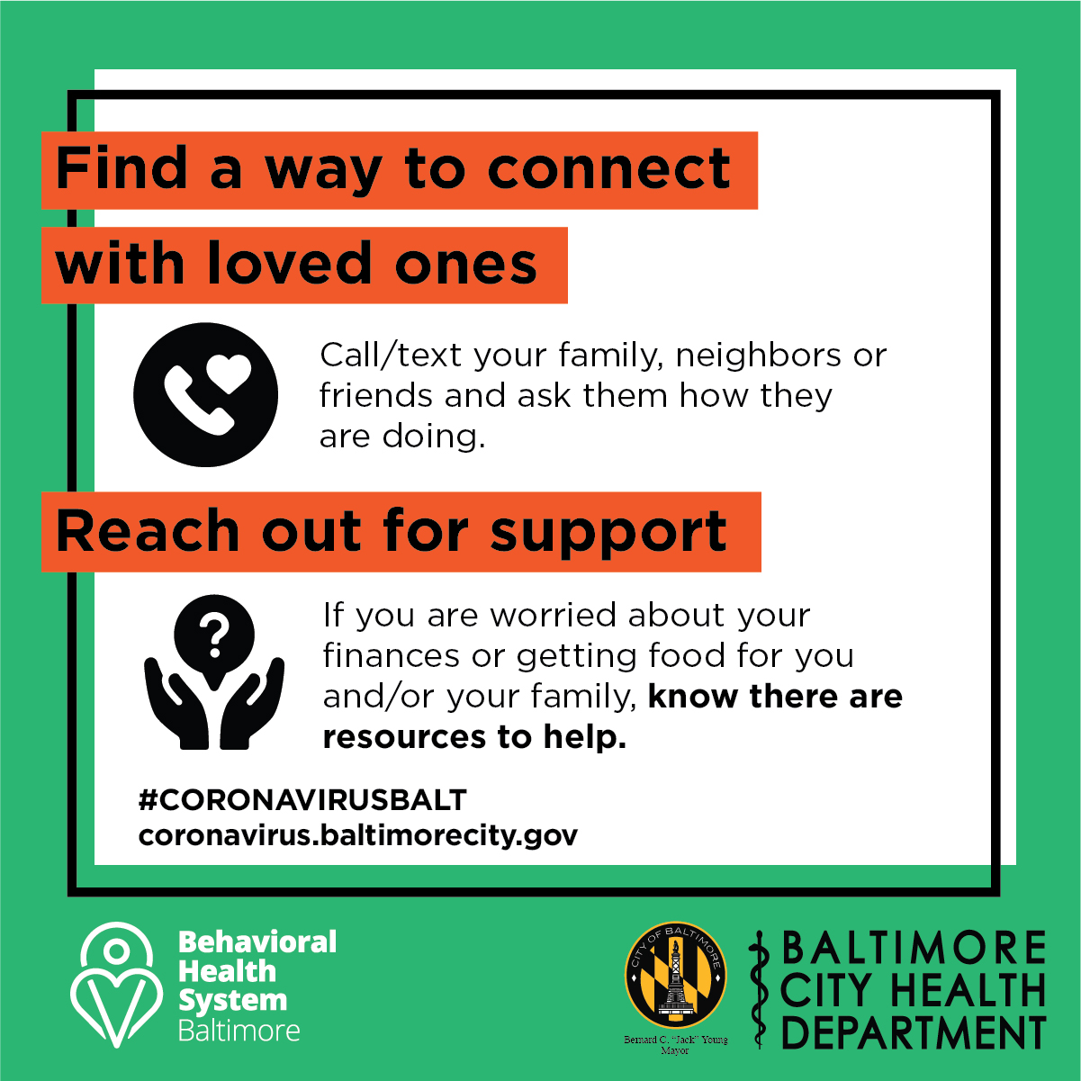 Check-in with your loved ones, reach out for support