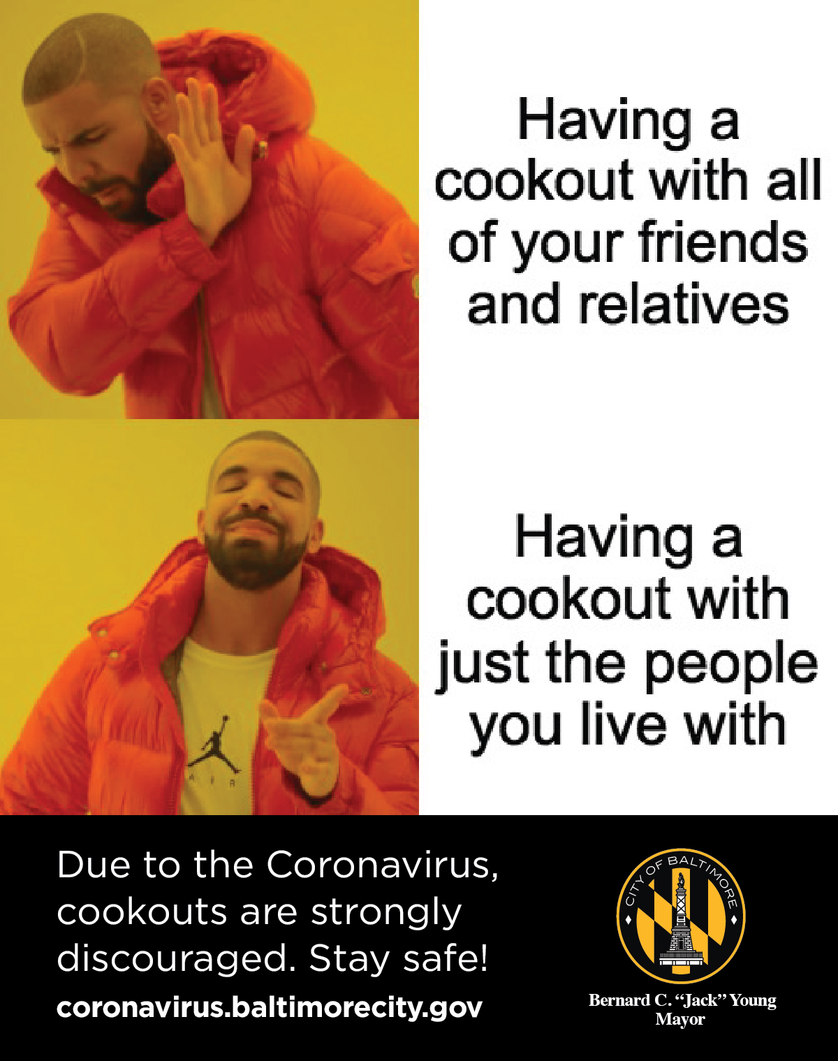 Having a cookout with just the people you live with is ok, not with everyone you know