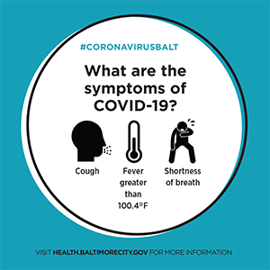Symptoms include cough, fever greater than 100.4 and shortness of breath